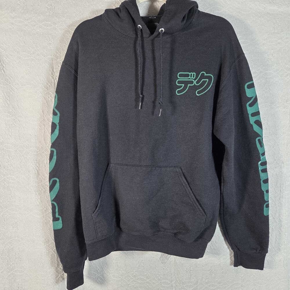 My Hero Academia Hoodie Mens M Black Anime Izuku‎ Midoriya Deku Funimation Anime